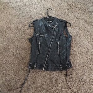 Guess leather vest